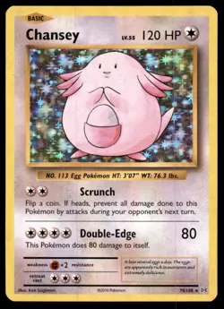 Chansey 70/108 Holo Rare Evolutions Pokemon Holo Lightly Played - Image 1