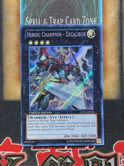 Yugioh Heroic Champion - Excalibur CT09-EN002 Secret Rare Limited Edition LP - Image 1
