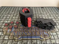 Yugioh Dungeon Dice Monsters Custom Heart Counter Tower/Tiles Set - Red-Eyes - Image 3
