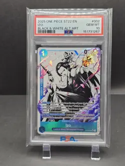 One Piece St22 English Black And White Alternate Art Izo Psa 10 - Image 1