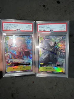 One Piece Illustration Vol. 3 Monkey D. Luffy & Roronoa Zoro PSA 10 English SEQ. - Image 1
