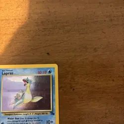 Pokemon Card Lapras 10/62 Fossil HOLO RARE - LP - Image 3