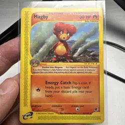 Magby 52/165 Rare Expedition Non Holo Pokemon Card WOTC TCG - Image 1