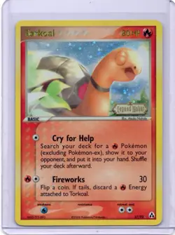 Pokemon Card - Torkoal Reverse Stamp - 27/92 - EX Legend Maker - 2006 - Image 1