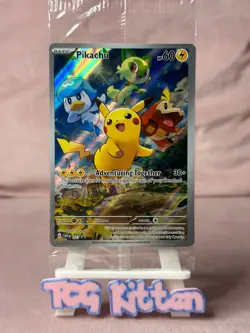 Pikachu SVP027 Card 'B' SEALED Paldea Evolved ETB Black Star Promo TCGKITTEN - Image 1