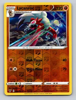 Lycanroc 095/185 Rare Vivid Voltage Pokemon Reverse Holo NM - Image 1