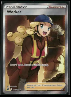 Worker 195/195 Ultra Rare Silver Tempest Pokemon NM/M - Image 1