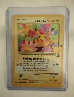 Pokemon- Celebrations Classic Collection- ___'s Pikachu 24/53 Rare Holo NM - Image 1