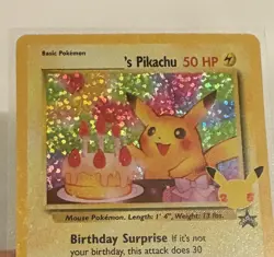 Pokemon- Celebrations Classic Collection- ___'s Pikachu 24/53 Rare Holo NM - Image 3