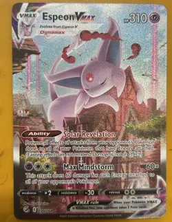 Pokemon TCG Espeon VMAX 270/264 Fusion Strike Holo Secret Rare Alt Art 310 HP - Image 1