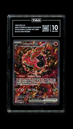 2025 POKEMON MEP EN-ME BLACK STAR PROMO #024 ORICORIO EX TAG 10 H8631138 - Image 1