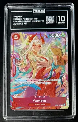 TAG 10 One Piece EB01-007 C Yamato - Alt Art - EN - Foil - Best Vol.4 - Graded - Image 1