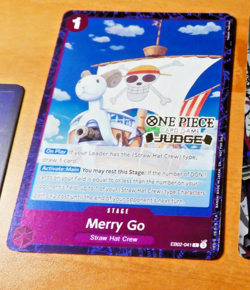 ONE PIECE ENGLISH CARD JUDGE GAME CARTE PROMO HOLO Merry Go EB02-041 EN NM - Image 1