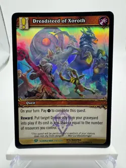 World of Warcraft TCG Foil Promo Scourgewar Dreadsteed of Xoroth - Image 1