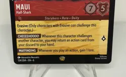 Disney Lorcana Maui Half-Shark Legendary Card FOIL 124/204 Azurite Sea LP/NM - Image 3