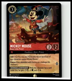 Disney Lorcana Mickey Mouse Brave Little Prince 111/204 Non Foil - Image 1
