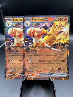 Pokemon TCG Blaziken ex 024/159 Journey Together Holo 2-Card Lot English - Image 1