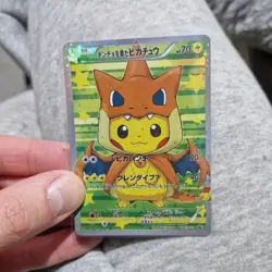 Pokemon Charizard Pikachu Holo Promo Japanese Style Full Art Card - Image 1