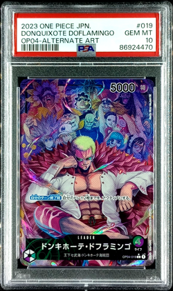 PSA 10 One Piece Card OP04-019 Doflamingo Parallel Alt Art Japanese - Image 1