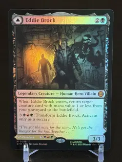 MTG Magic Marvel's Spider-Man Eddie Brock/Venom, Lethal Protector 55 Foil Mythic - Image 1