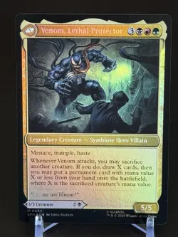 MTG Magic Marvel's Spider-Man Eddie Brock/Venom, Lethal Protector 55 Foil Mythic - Image 2