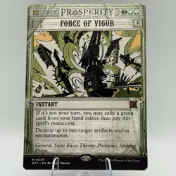 MTG Outlaws of Thunder Junction (Breaking News) - Force of Vigor - OTP - NM - Image 1