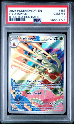 2025 POKEMON DRI EN-DESTINED RIVALS ILLUSTRATION RARE #188 HYDRAPPLE PSA 10 - Image 1