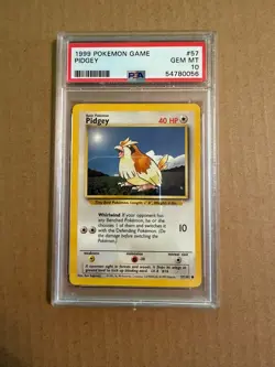 1999 Pokemon Base Set Pidgey #57 PSA 10 - Image 1