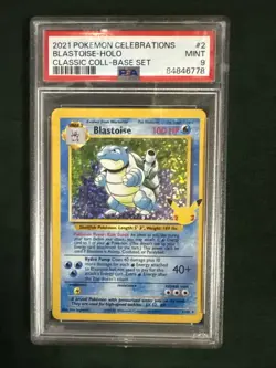2021 POKEMON CELEBRATIONS CLASSIC COLLECTION #2 BLASTOISE-HOLO PSA 9 - Image 1