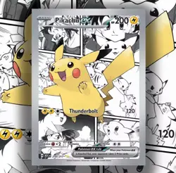 Pikachu SIR Full Art | Pokemon Fan Art Non Tcg Comic Style - Image 1