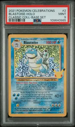2021 POKEMON CELEBRATIONS CLASSIC COLLECTION #2 BLASTOISE-HOLO PSA 9 - Image 1