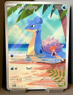 Misty's Lapras 194/182 Illustration Rare Destined Rivals English Pokemon TCG NM - Image 1
