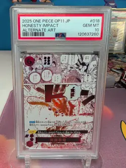 PSA 10 HONESTY IMPACT OP11-018 ALTERNATE ART ONE PIECE CARD JAPANESE E844 - Image 1