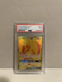 Pokemon 2019 Hidden Fates Shiny Vault Tapu Koko GX SV93/SV94 PSA 9 Holo Rare - Image 1