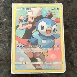 Pokemon TCG Piplup Secret Rare 239/236 Cosmic Eclipse Full Art Holo English - Image 1