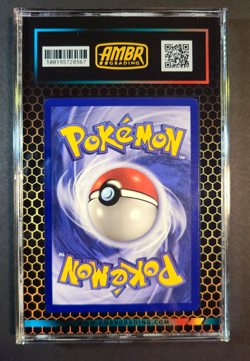 Pokemon Card Pikachu Base Set Graded Ambr 7 Red and Gold Hexes - Image 2