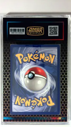 Pokemon Card Pikachu Base Set Graded Ambr 7 Red and Gold Hexes - Image 4