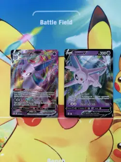 NM Espeon V And VMAX Pokemon SWSH Evolving Skies 065/203 + 064/203 LOT - Image 1