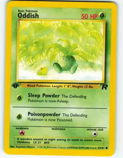 Oddish - 1st Edition - 63/82 Team Rocket - WOTC - Pokemon TCG - 2000 - Image 1