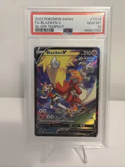 Pokemon TCG Blaziken V FA TG14/TG30 Silver Tempest PSA 10 Gem MT - Image 1