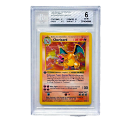 1999 Pokemon Base 1st Edition Thin Stamp Charizard Holo #4 BGS 6 EX-MT - Image 1