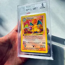 1999 Pokemon Base 1st Edition Thin Stamp Charizard Holo #4 BGS 6 EX-MT - Image 2