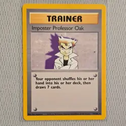 Pokemon Imposter Professor Oak Base Set Trainer Rare 73/102 Regular English - Image 1