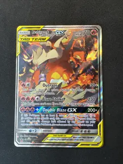 Reshiram & Charizard GX SM201 Sm Holo Black Star Promo Pokemon - Image 1