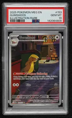 Gumshoos Illustration Rare Pokemon Mega Evolution MEG #153 - Image 1