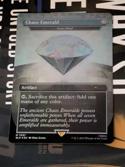 MTG - Chaos Emerald (7037) White Foil - Lotus Petal - Sonic Secret Lair - Image 2