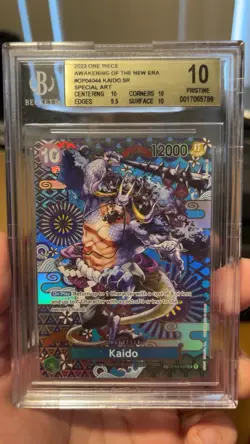 Bandai One Piece Card Game Kaido OP04-044 SR Special Art Holo BGS 10 - Image 1