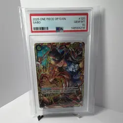 Bandai One Piece Sabo Carrying on His Will OP13-120 EN PSA 10 SEC Foil - Image 1
