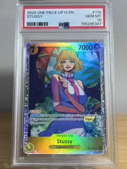 ONE PIECE CARRYING ON HIS WILL OP13-110 STUSSY PSA 10 English - Image 1