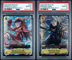 One Piece Illustration Vol. 3 Monkey D. Luffy & Roronoa Zoro PSA 10 English - Image 1